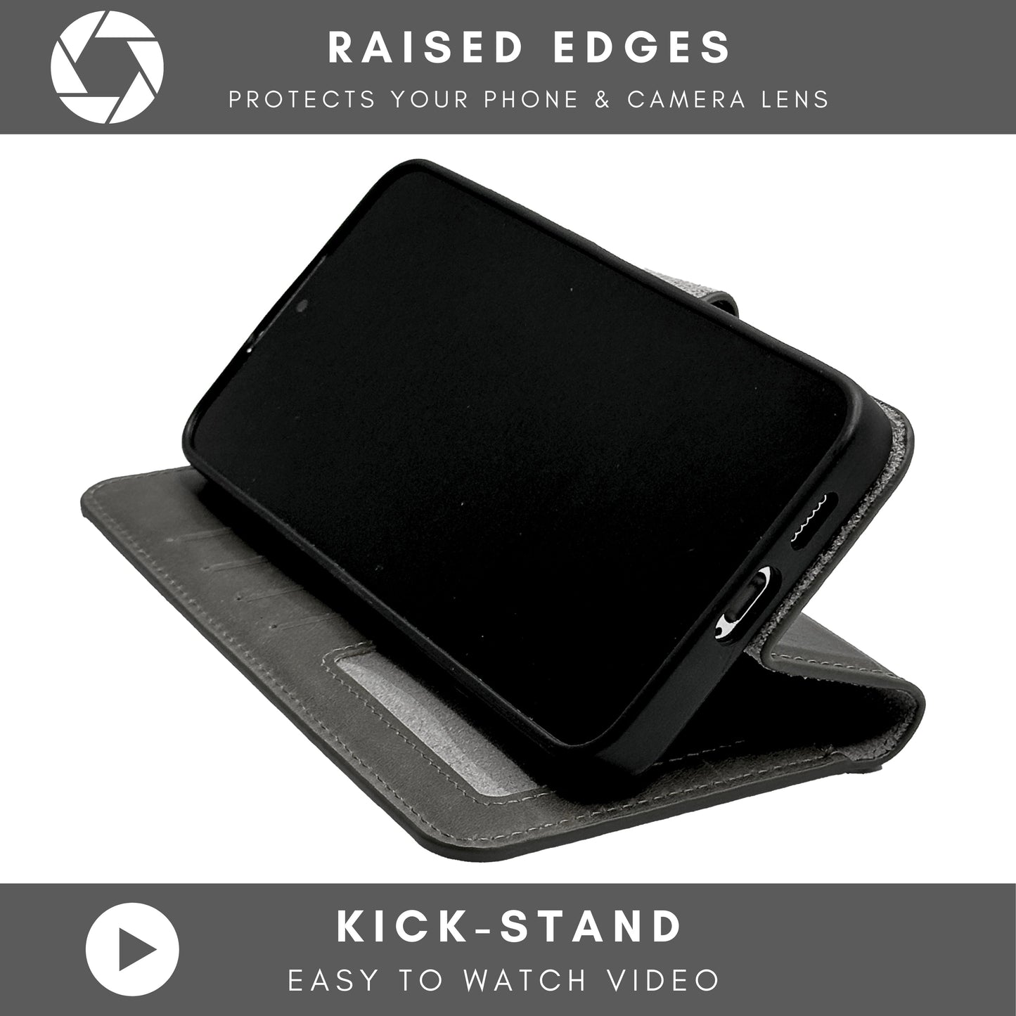 Vegas Premium Leather iPhone 15 Wallet Case with MagSafe | Detachable RFID Blocking Luxury Wallet