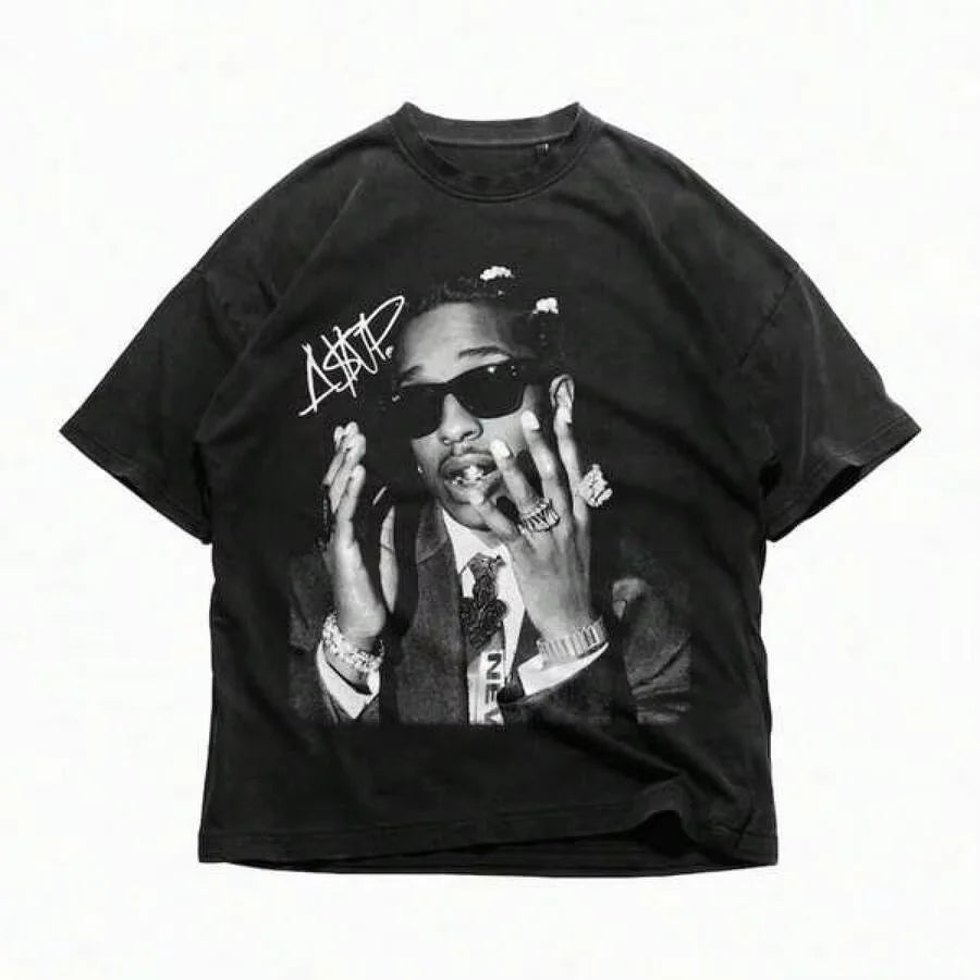 Cotton Men's T-Shirts, Rocky T-Shirt,  Graphic Tee, Rocky Merch, Rap Shirt, Vintage, Unisex