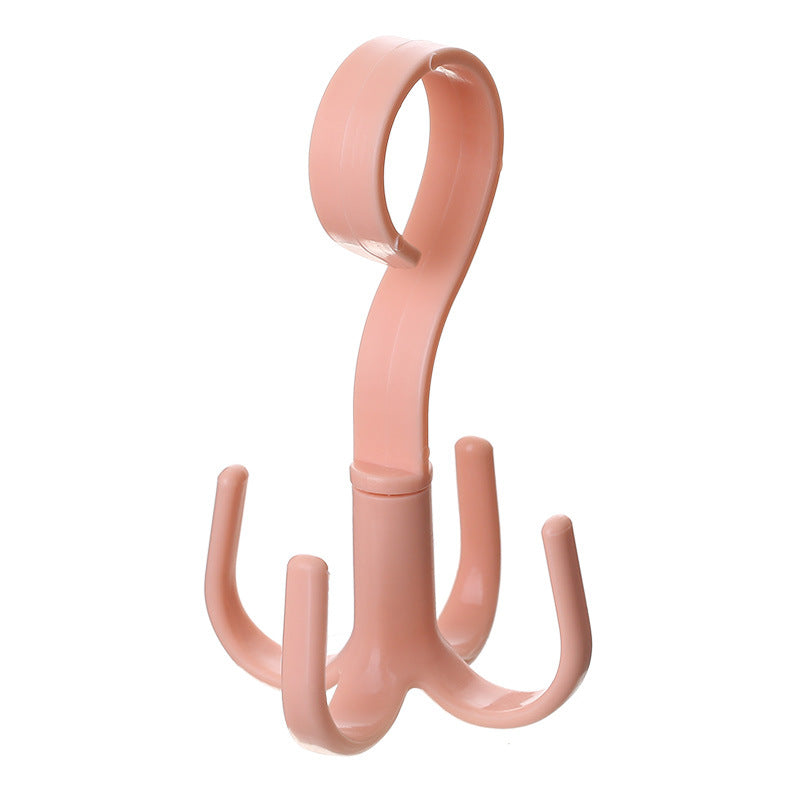 Bag Rack Female Bag 4 Claw Hook Hanging Bag Hook Schoolbag Wardrobe Storage Rack Multi-Functional Rotating Rack S-Type