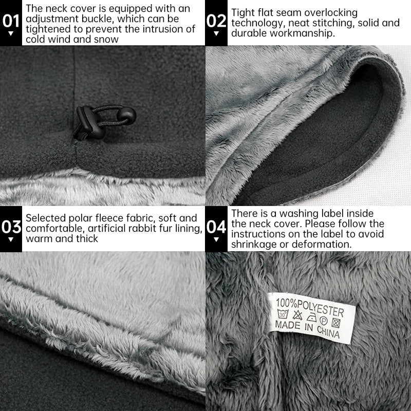 Winter plush cold protection warm tactical mask balak hat outdoor cycling ski windproof