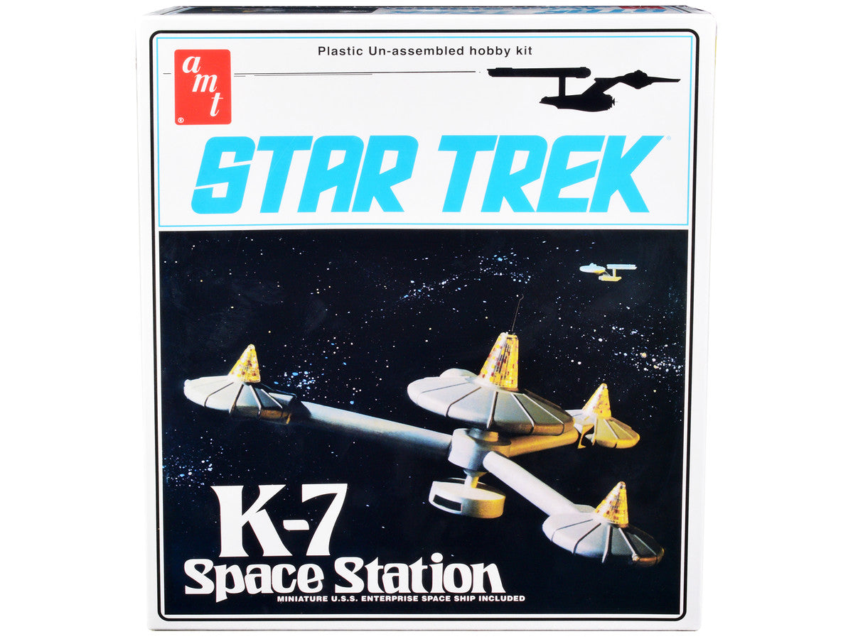 Skill 2 Model Kit K-7 Space Station "Star Trek" (1966-1969) TV Series 1/7600 Scale Model by AMT-0