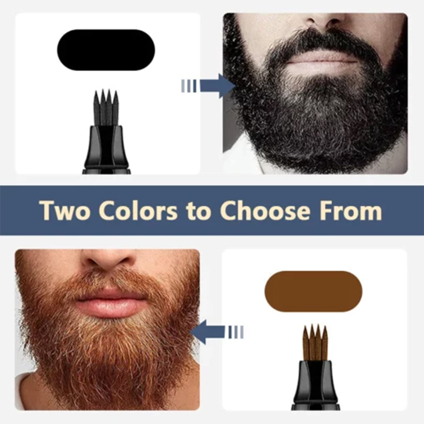 Beard Filler Pen, Detachable And Easy-To-Use Filler Pens Make It Easy To Create A Bushy Beard Hairline
