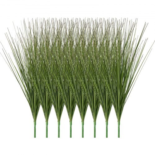 Artificial Grass Plant, 27 inch Faux Onion Grass Fake Greenery Shrubs Plant, Premium PVC for Indoor Outdoor House Home Garden Office Room Dcor, Housewarming, 8 Pack Green - American Smart