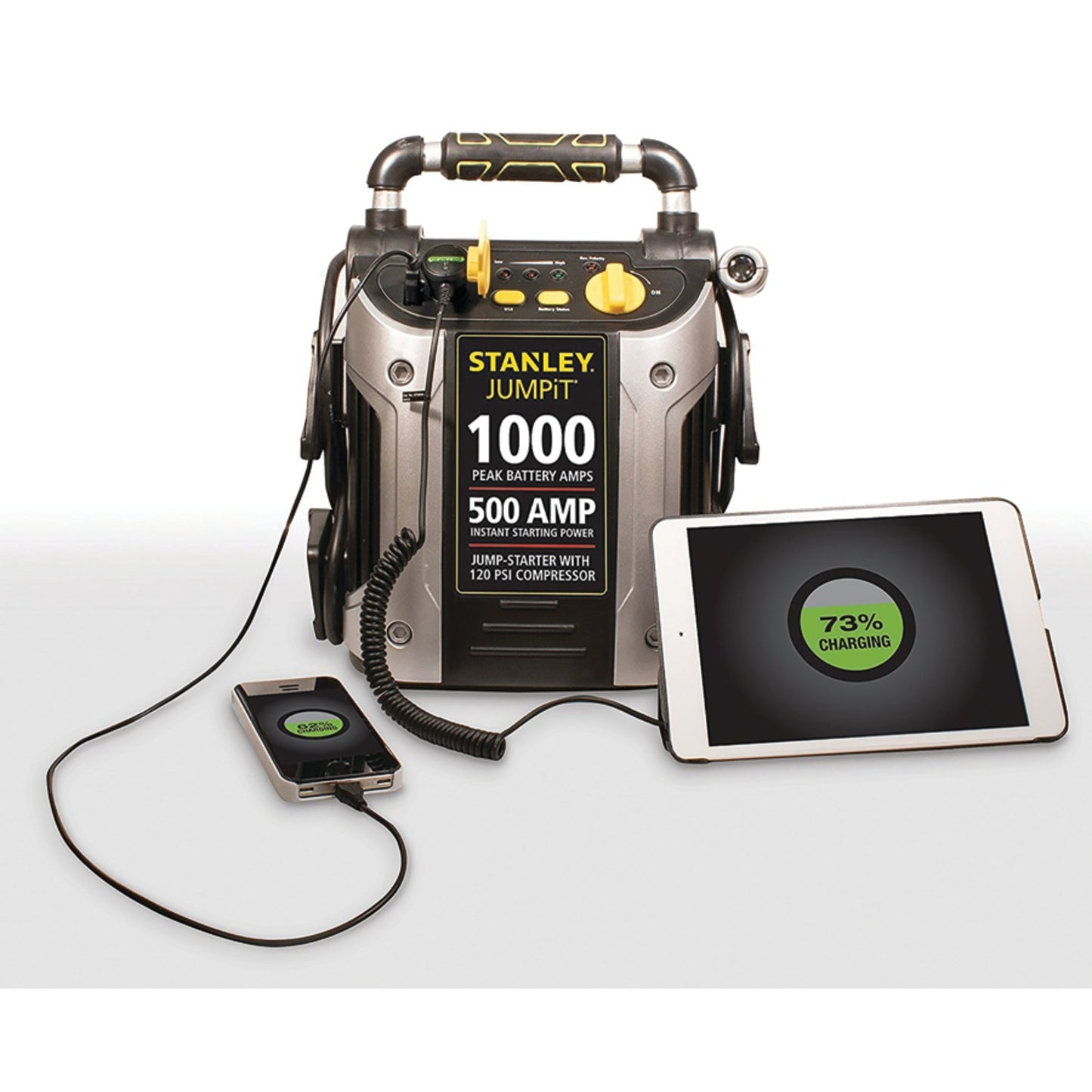 STANLEY J5C09 500-Amp 12-Volt Rechargeable Jump Starter and Air Compressor, J5C09 - American Smart