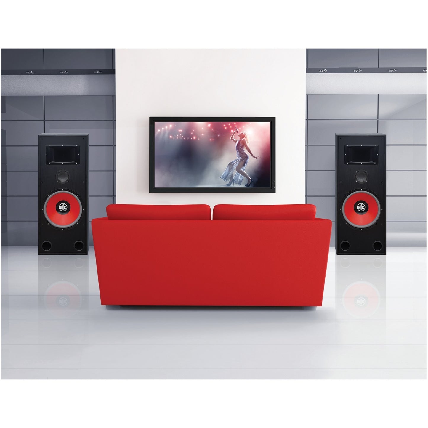 BIC America RTR-EV15 RtR Eviction Series RtR-EV15 15-In. Indoor 3-Way Bi-Ampable Tower Speaker, 430 Watts