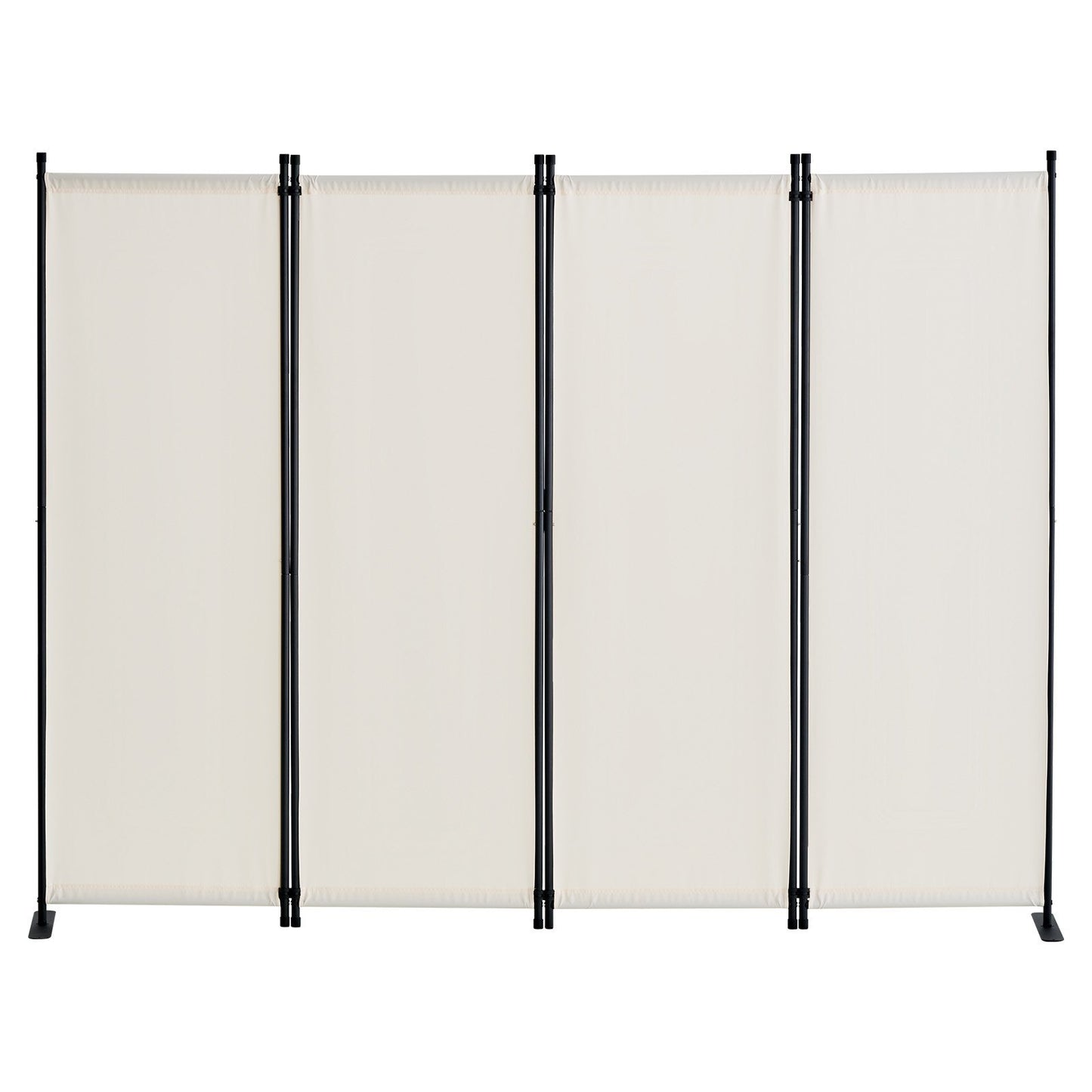 Room Divider,  4 Panel Room Dividers and Folding Privacy Screens, Fabric Partition Room Dividers for Office, Bedroom, Dining Room, Study, Freestanding, White - American Smart