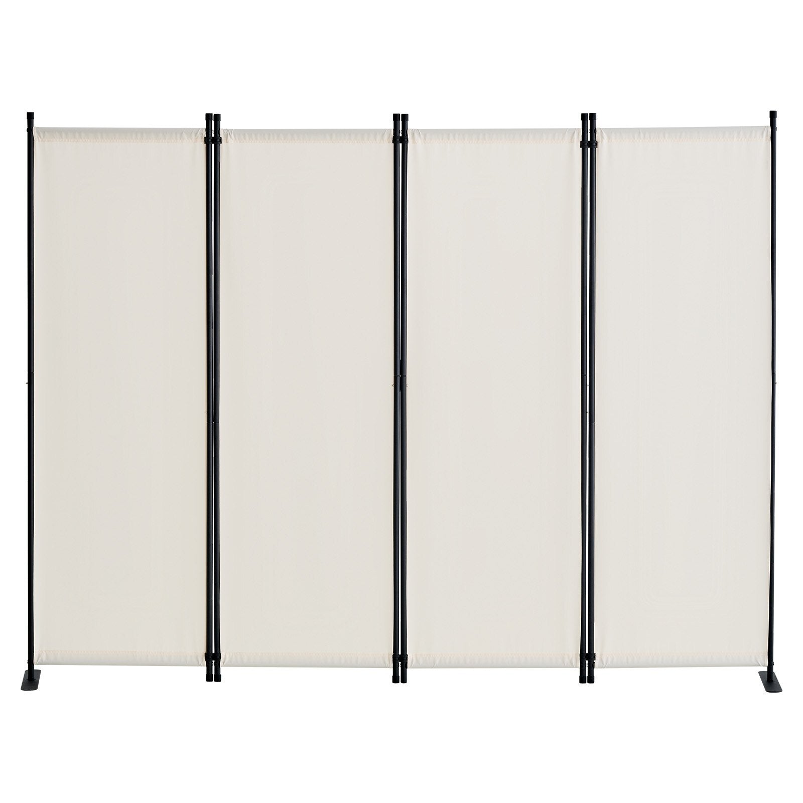 Room Divider,  4 Panel Room Dividers and Folding Privacy Screens, Fabric Partition Room Dividers for Office, Bedroom, Dining Room, Study, Freestanding, White - American Smart