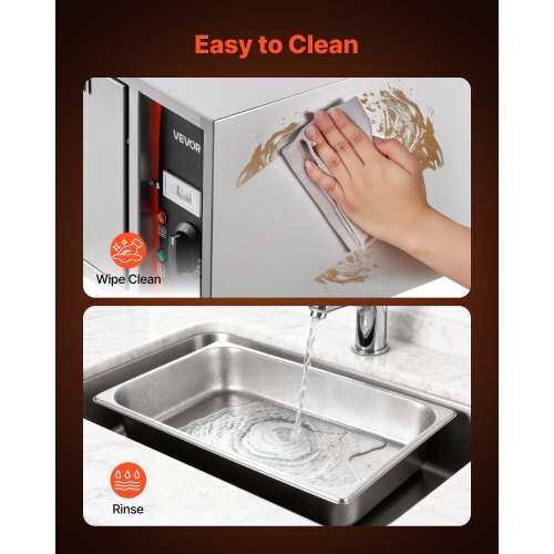 Commercial Electric Drawer Warmer, Single-Drawer Stainless Steel Food Warmer, Freestanding Standard Warming Drawer Cabinet, 85F185F Wide Temperature Range, for Restaurant, Hotel & Bakery
