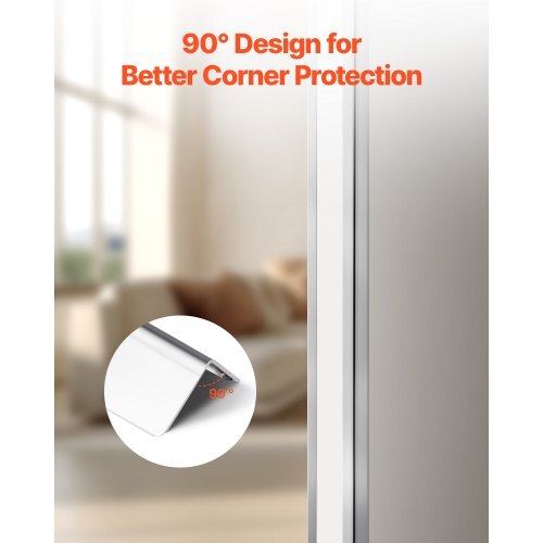 Stainless Steel Wall Corner Protector, 1 x 1 x 48 inch, 10 Pack Metal Corner Guards, 304 Stainless Steel Edge Trim 90-Degree Angle for Home,Office,Commercial Wall Protection, with 3m Tape
