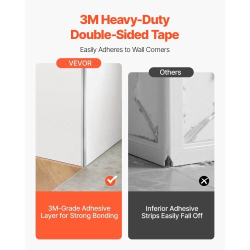Stainless Steel Wall Corner Protector, 1 x 1 x 48 inch, 10 Pack Metal Corner Guards, 304 Stainless Steel Edge Trim 90-Degree Angle for Home,Office,Commercial Wall Protection, with 3m Tape