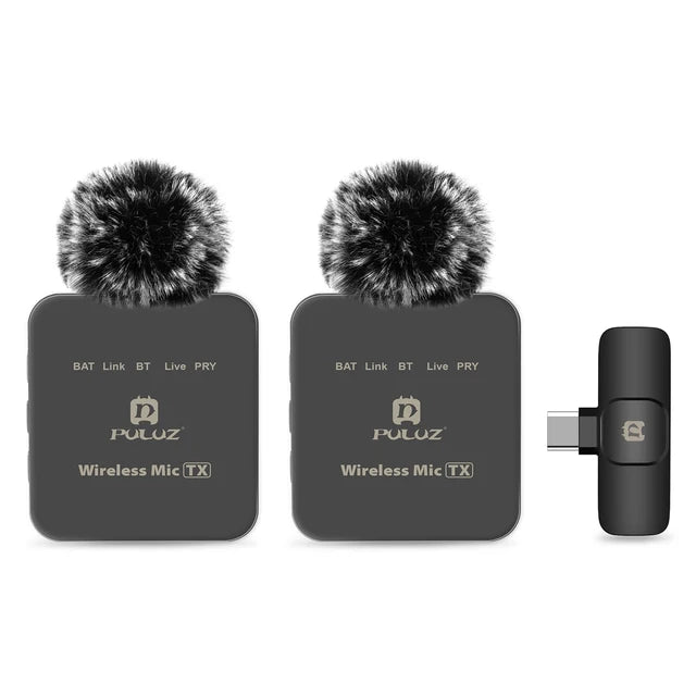 Eprolo wireless lavalier microphone for mobile phones, outdoor live recording with noise reduction and 1-to-2 wireless setup