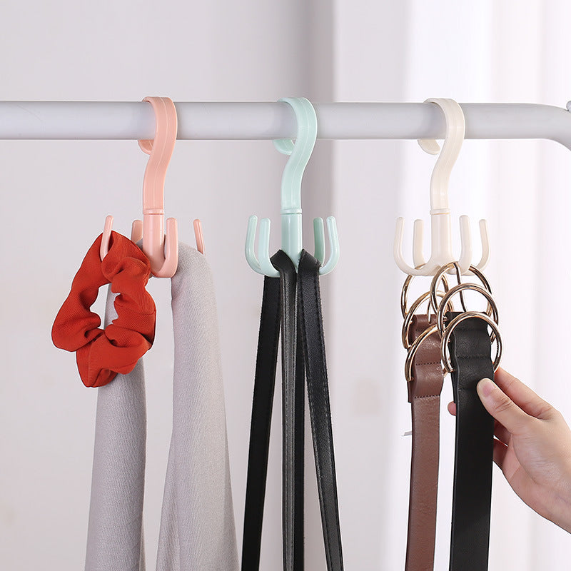 Bag Rack Female Bag 4 Claw Hook Hanging Bag Hook Schoolbag Wardrobe Storage Rack Multi-Functional Rotating Rack S-Type