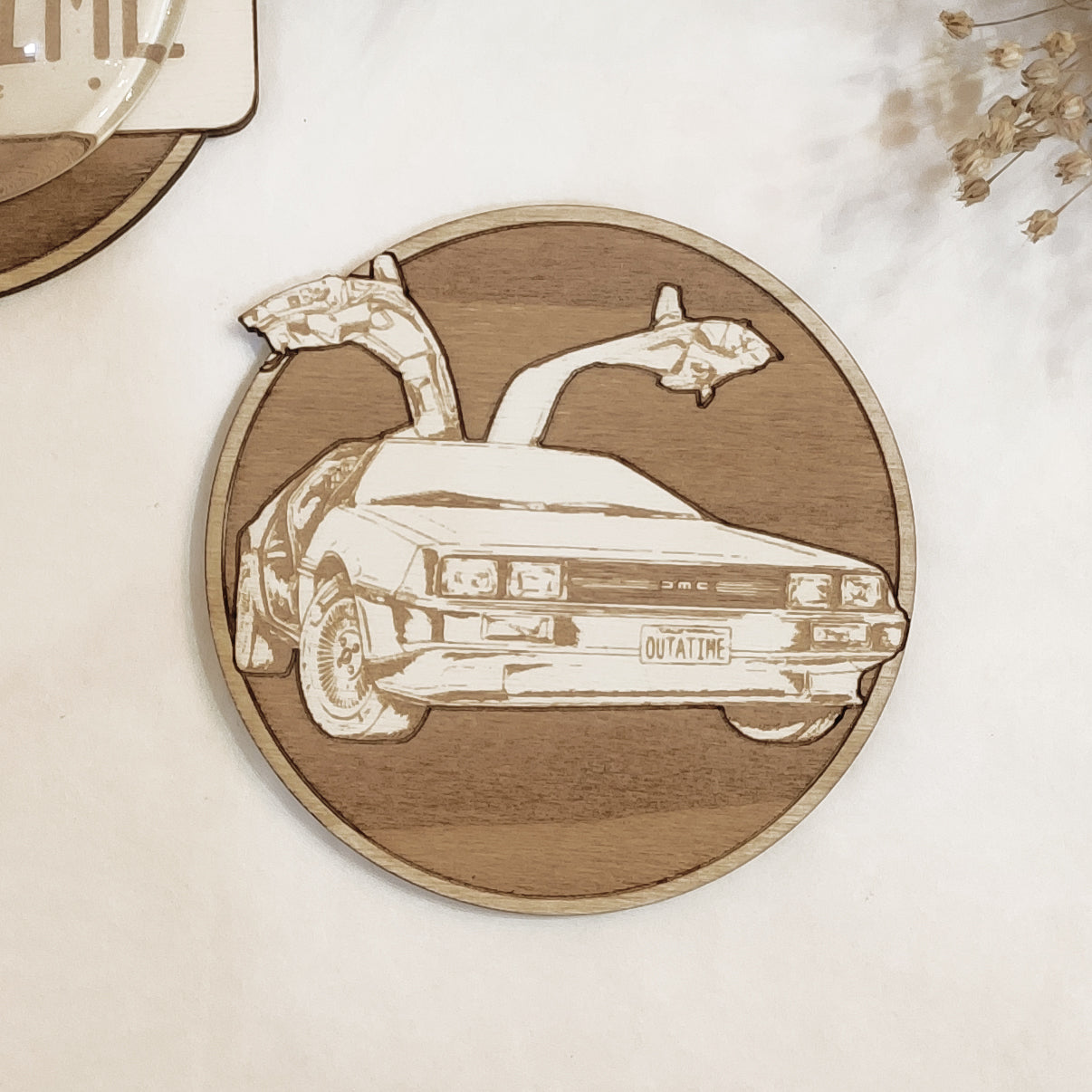 Set of 6 Back to The Future Wooden Coasters - Handmade Gift - Housewarming - Wood Kitchenware-4