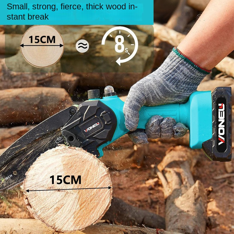eprolo cordless mini electric saw with 6-inch blade, ideal for home wood cutting and outdoor chainsaw tasks