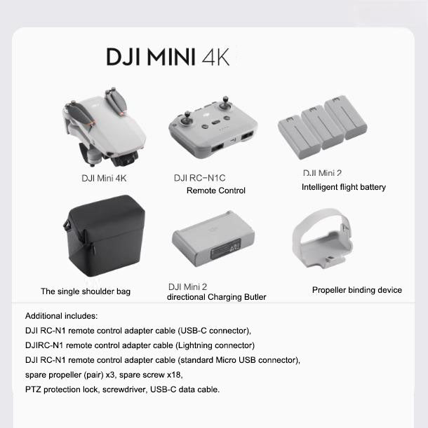 DJI Mini 4K Ultra HD Mini Aerial Drone Captain with Intelligent Range Shooting and Remote Control Aircraft - American Smart