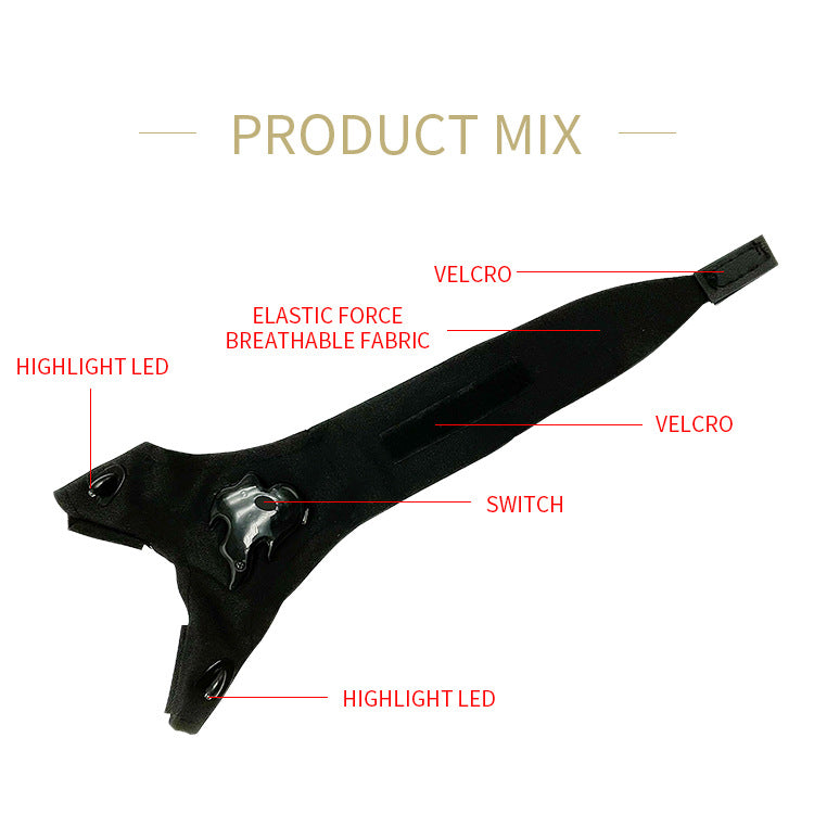 LED rechargeable fishing gloves with high elasticity, anti slip repair, lighting, luminous finger cots