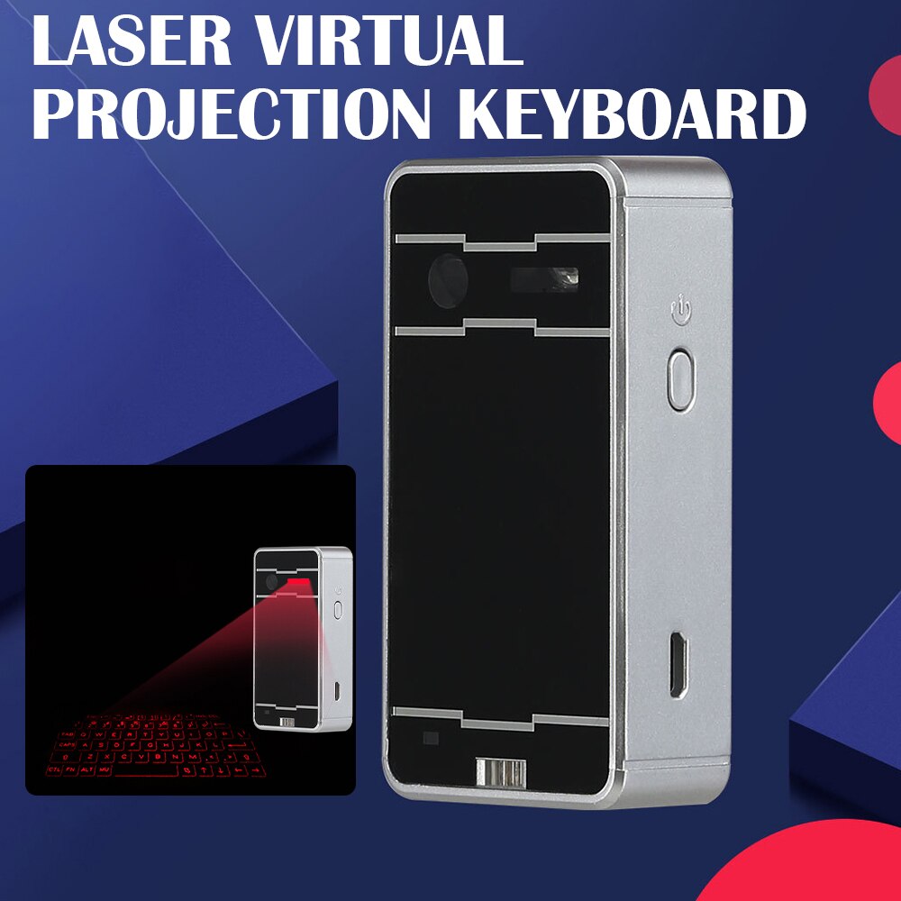 Travor Laser Projection Virtual Keyboard Smart Infrared Laser Projection Keyboard For Smartphone PC Tablet Laptop
