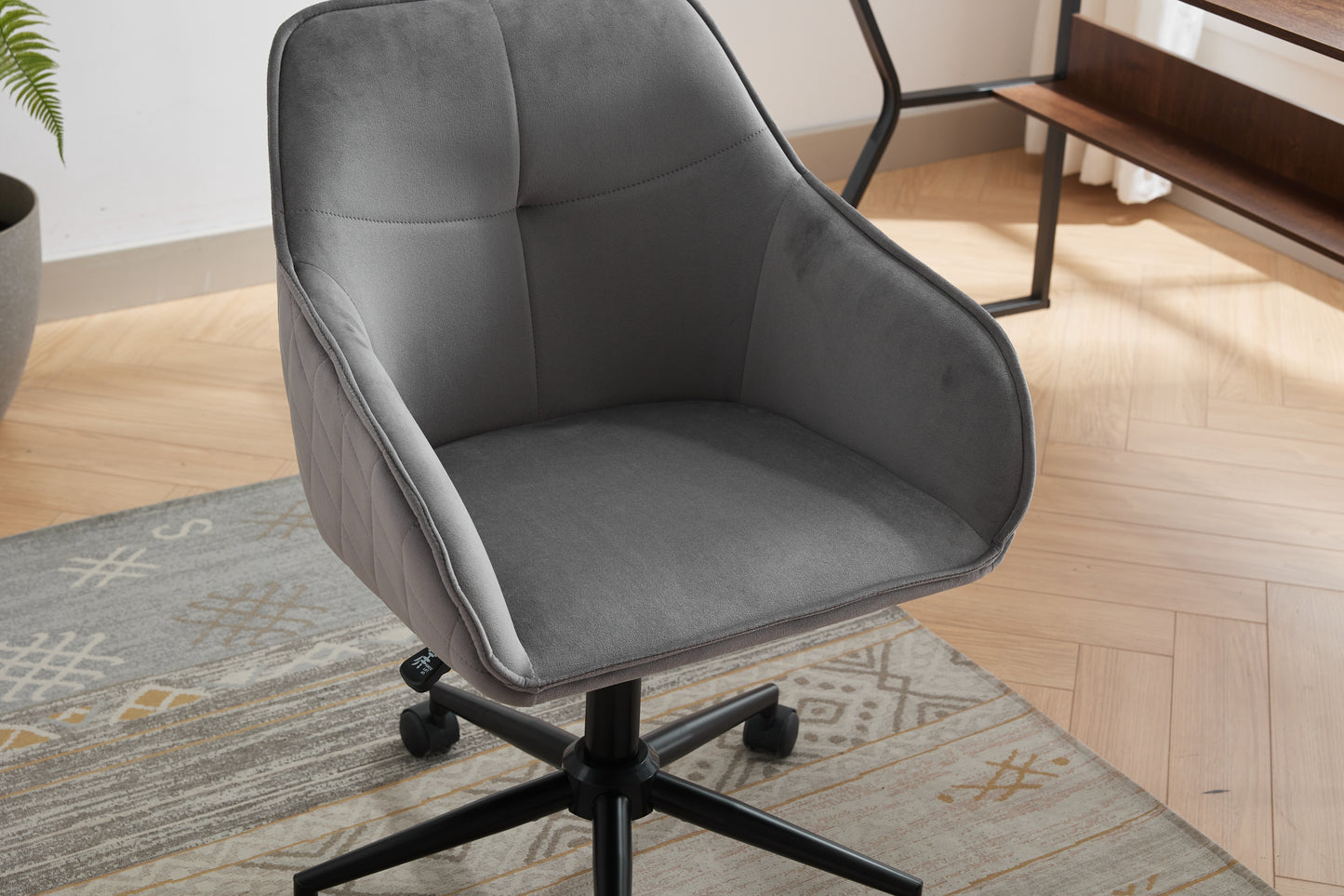 Velvet Office Desk Chair, Modern Home Desk Chair with Wheels , Vanity Chairs for Living Room, Bedroom,Study Room