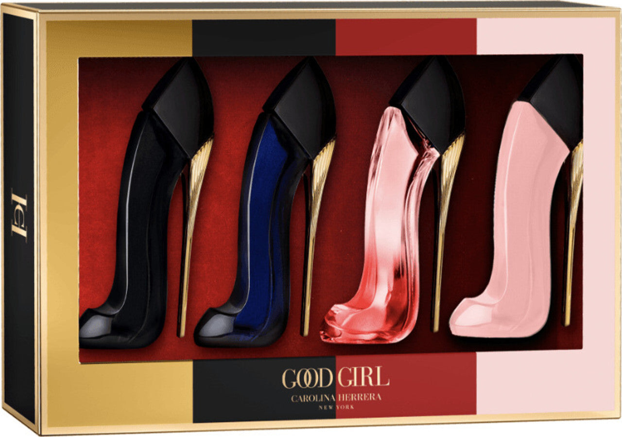 Carolina herrera 4 * 7 ml eau de parfum mini set: good girl blush + very good girl + good girl + very good girl elixir