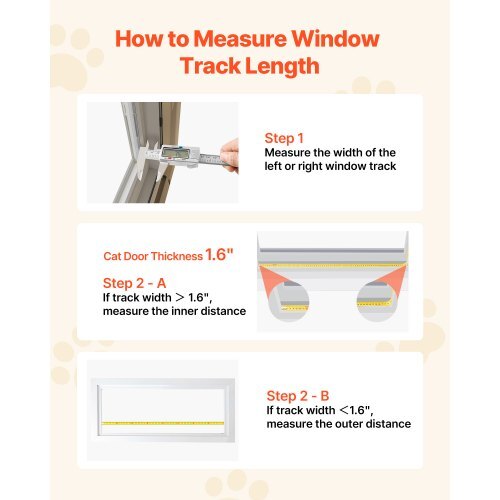 Cat Door for Window, Adjustable to Fit Window Width 35"-40", 4 Secure Lock Modes, Aluminum Frame and High-Transparency Glass, Magnetic Closure, Weatherproof Quick-Fit Pet Door for Cats, White
