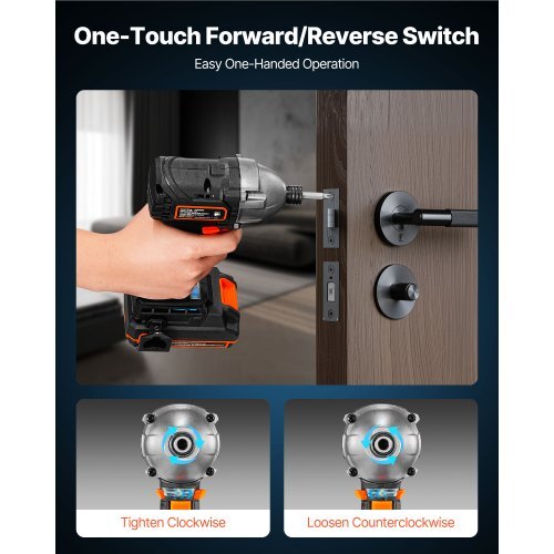 Impact Driver, 1/4 Inch, 2800 RPM Max Speed, 20 V Brushless Motor, Electric Cordless Impact Driver Kit with Battery and Charger, 20 Bits, LED Work Light, for Furniture, Electrical, Home Repairs - American Smart