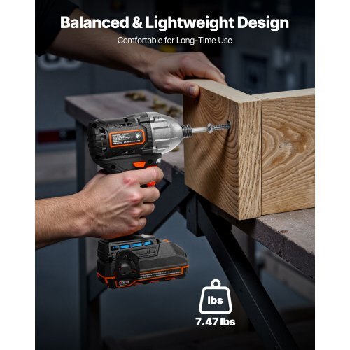Impact Driver, 1/4 Inch, 2800 RPM Max Speed, 20 V Brushless Motor, Electric Cordless Impact Driver Kit with Battery and Charger, 20 Bits, LED Work Light, for Furniture, Electrical, Home Repairs - American Smart