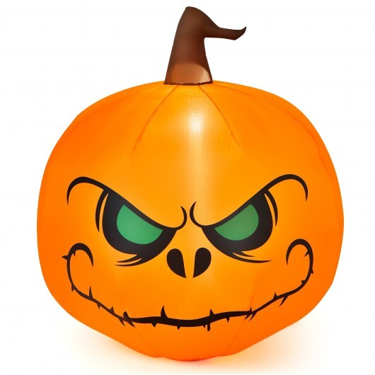 4 Feet Halloween Inflatable Pumpkin with Build-in LED Light - Color: Orange - Size: 4 ft - American Smart