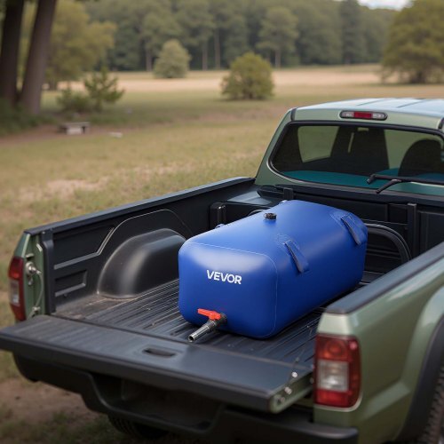 Water Storage Bladder 30 Gallon Large Capacity Water Bag, Portable & Collapsible Soft Waters Container, Leakproof & Tear-Resistant PVC Emergency Waters Storage Tank for RV Truck & Outdoor Use