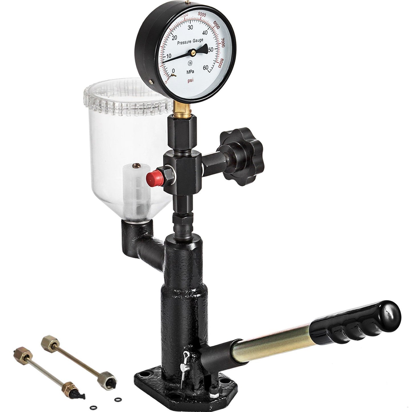 SKYSHALO Diesel Injector Tester with Dual Scale Gauge, 400Bar/6000PSI, for Accurate Pressure Adjustment & Nozzle Examination - American Smart