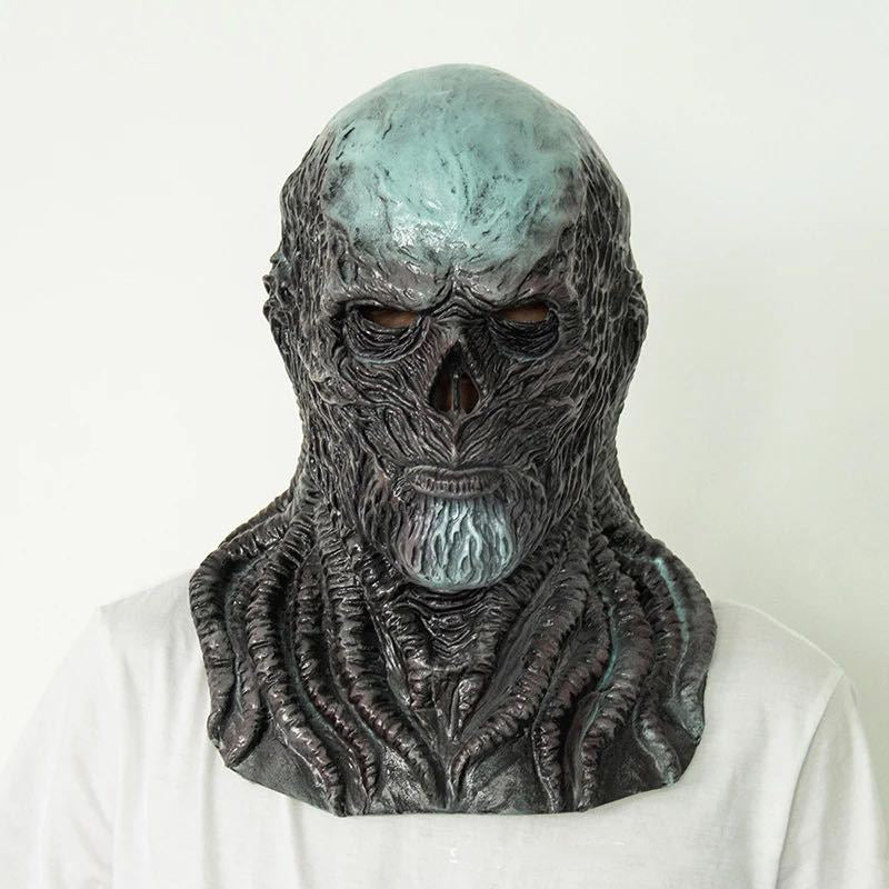 Eprolo Strange Tale 4 Vecna latex mask featuring detailed horror design, perfect for Halloween costume terror props.
