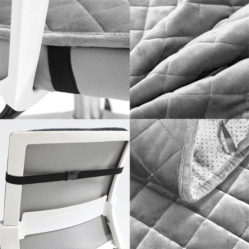 eprolo heated seat cushion with integrated backrest, 220V electric office chair warmer with smart timer and ergonomic design