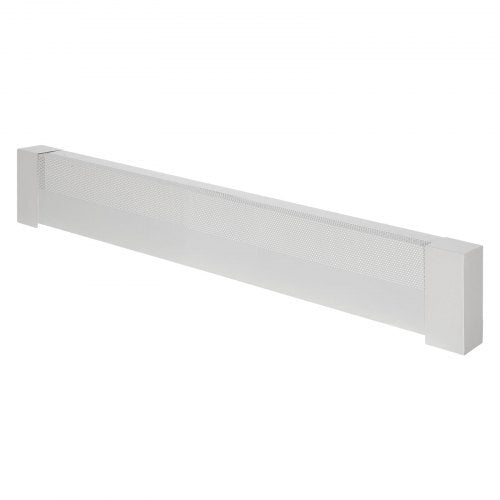 Baseboard Heater Covers, Basic Series 4 ft Standard Electric Heating Unit Front Cover for Home Improvement, Heavy-duty Steel, Easy Installation for Bedroom Replacing Old Cover, White - American Smart