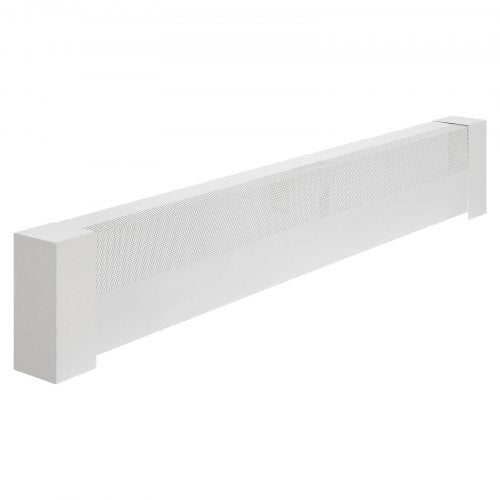 Baseboard Heater Covers, Basic Series 4 ft Standard Electric Heating Unit Front Cover for Home Improvement, Heavy-duty Steel, Easy Installation for Bedroom Replacing Old Cover, White - American Smart