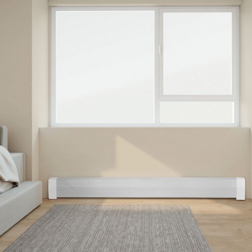 Baseboard Heater Covers, Premium Series 6 ft Standard Electric Heating Unit Front Cover for Home Improvement, Heavy-duty Steel, Easy Installation for Bedroom Replacing Old Cover, White - American Smart