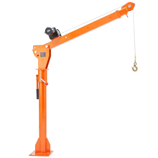 Electric Pickup Truck Crane, 1100 lbs, Folding Truck-Mounted Bed Crane with Electric Winch 3500 lbs, Steel Pickup Truck Jib Crane Hoist 360? Swivel for Lifting Goods in Construction, Factory - American Smart