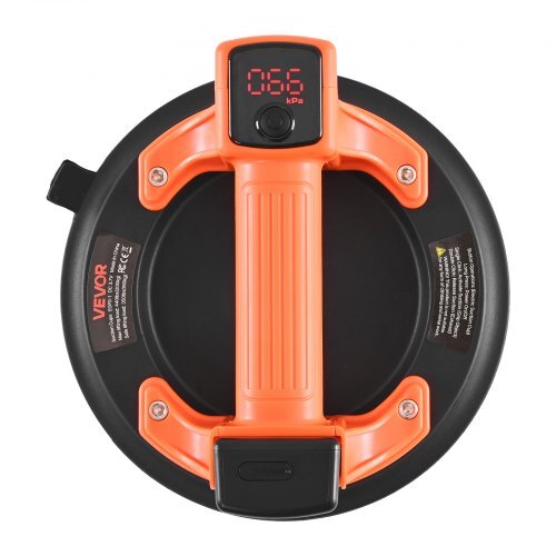 Electric Suction Cup, 8-Inch Vacuum Glass Lifter with Digital Display for Suction Power & Battery Level, 440 lbs Max Lifting Capacity Tile Suction Cup Tool for Lifting Tile, Granite (1-Pack) - American Smart