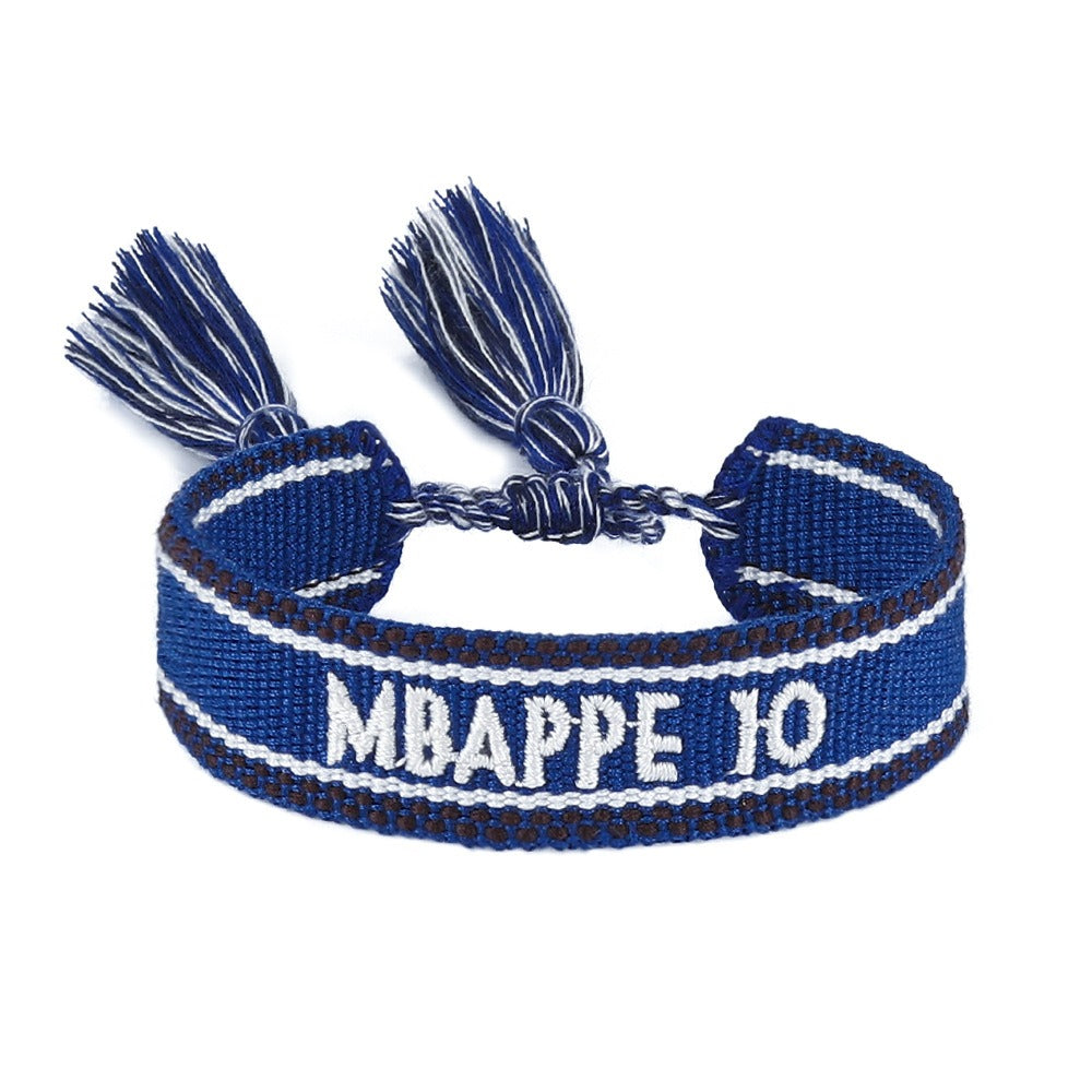 Football World Cup braided bracelet European and American star cheerleaders fans hand rope hand braided tassel bracelet