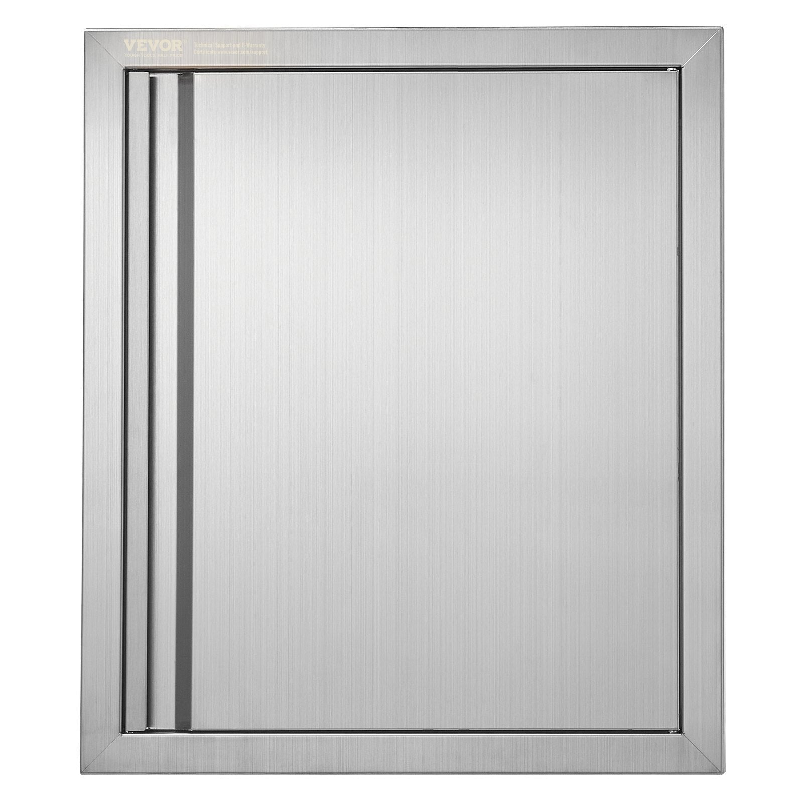 BBQ Access Door, 18W x 21H Inch Single Outdoor Kitchen Door, Stainless Steel Flush Mount Door, Wall Vertical Door with Recessed Handle, for BBQ Island, Grilling Station, Outside Cabinet - American Smart