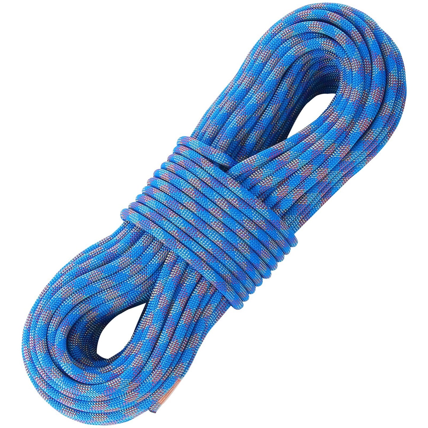 10.2mm Dynamic Climbing Rope, 70M(230ft) Outdoor Rock Climbing Rope 25KN Breaking Tension, Stretchable Fiber Rope with Steel Snap Hooks for Escape, Rappelling, Fire Rescue, Blue
