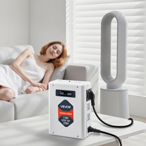 Step Up Voltage Converter, 2000VA, Heavy Duty Voltage Power Converter, 110V to 220V Power Transformer, with 2 EU Outlets, USB Output, LCD Display, Temperature Protection, for 220V Appliances - American Smart