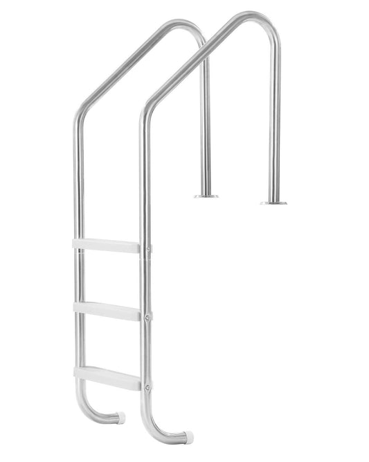 Swimming Pool Ladder, 3-Step Double Handrails Stairs with Non-slip Heavy Duty Steps, Stainless Steel Load Capacity 265 lbs, for 48-54 In Inground Pools of Any Decking Surface Indoor & Outdoor