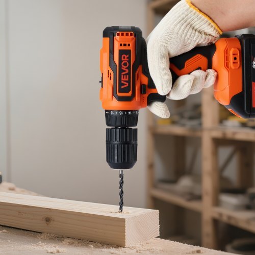 Cordless Drill Driver, 1/2 inch Metal Chuck, Dual-Speed Variable, Drill Driver Kit with Lithium Battery and Charger, Belt Clip, for Wood and Metal Drilling, Screw Tightening or Loosening - American Smart