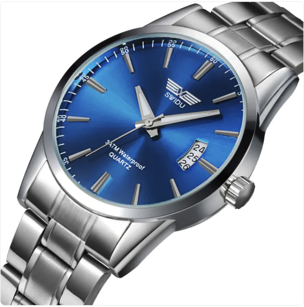 Men's Business Stainless Steel Analog Quartz Wrist Watch