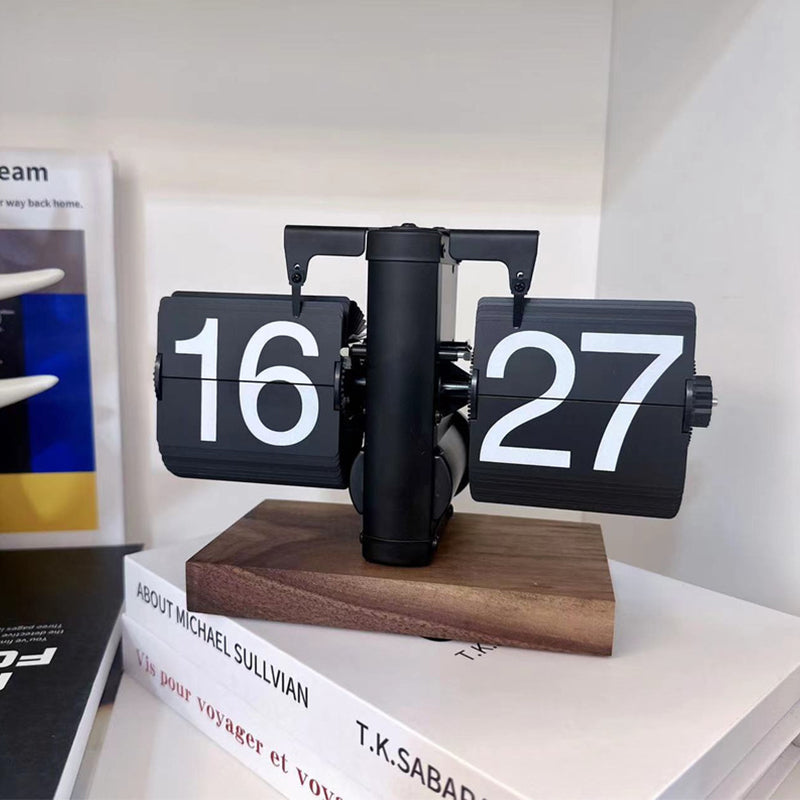Eprolo retro flip digital clock with battery power, mechanical design for home or office decor, showing time display with flip animation.