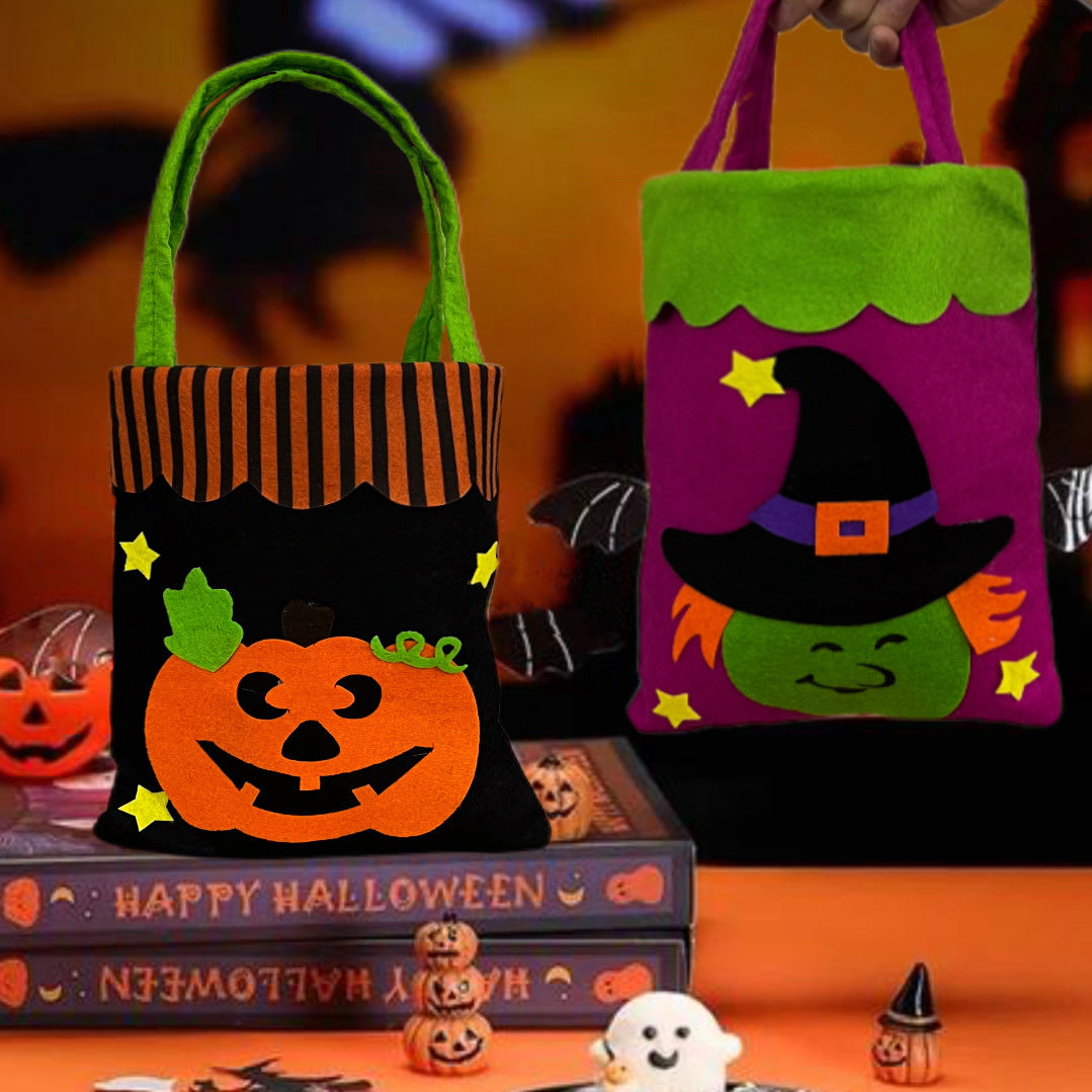 Halloween Non-Woven Handheld Bag Candy Bag Halloween Pumpkin Bag Decoration Prop Gift Bag Halloween Gift