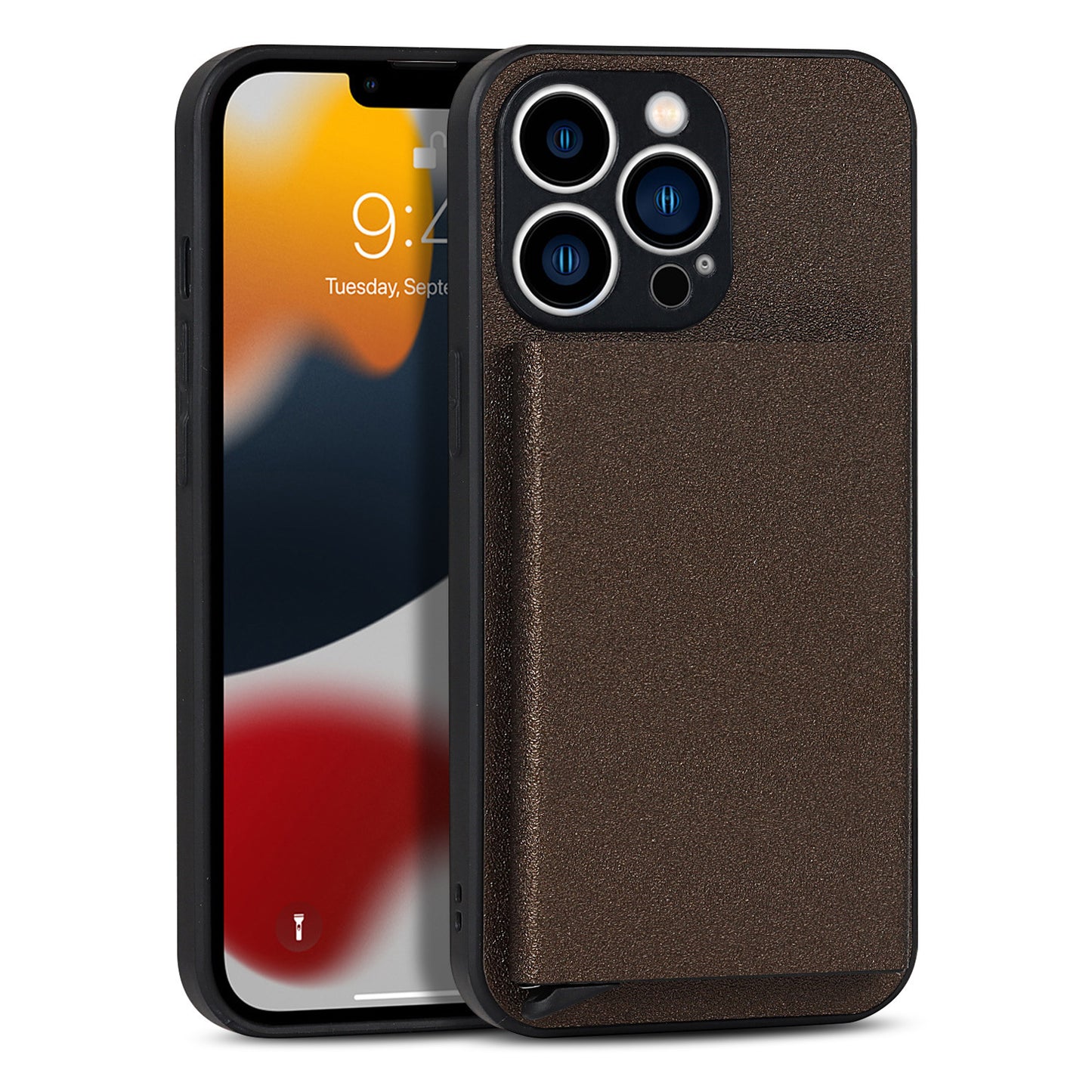 Suitable for iPhone 14 PROMAX plug-in phone case  Apple 11 aluminum alloy wallet phone case IP13 protective case