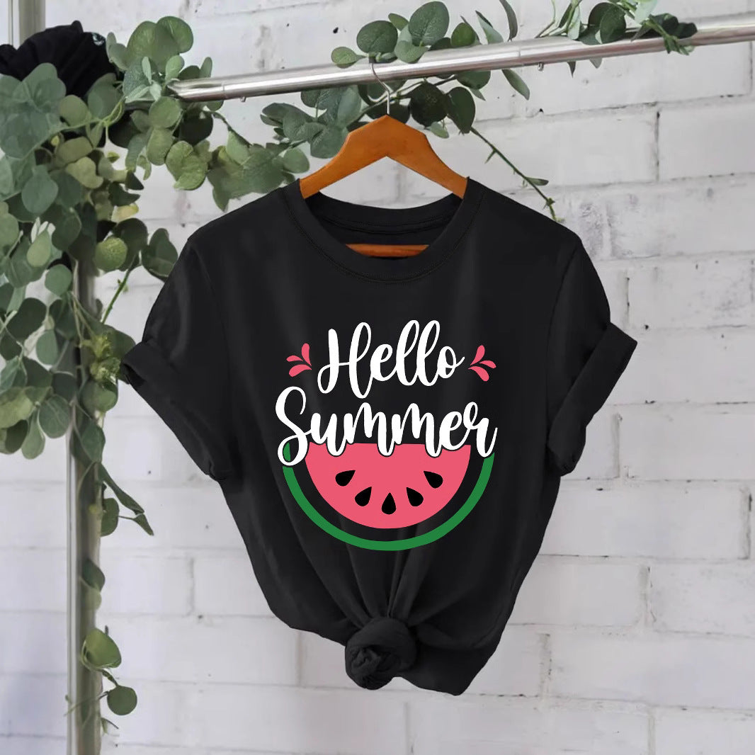 Hello Summer watermelon short sleeved shirt