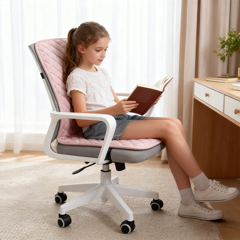 Eprolo heated seat cushion with integrated backrest, 220V electric office chair warmer with smart timer functionality
