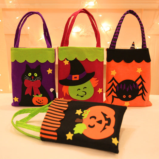 Halloween Non-Woven Handheld Bag Candy Bag Halloween Pumpkin Bag Decoration Prop Gift Bag Halloween Gift