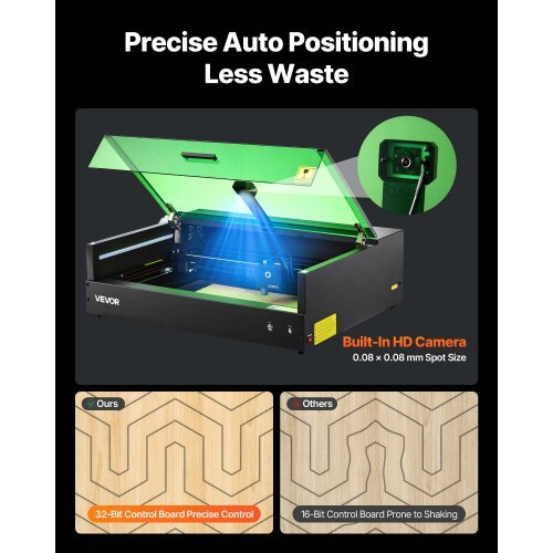 Laser Engraver, 20W, Laser Engraving and Cutting Machine with Enclosure Camera, Laser Cutter, 36000 mm/min, 19.7 x 12.6 in Working Area, for Wood, Leather, Glass, Paper, Certain Metal, Class 1